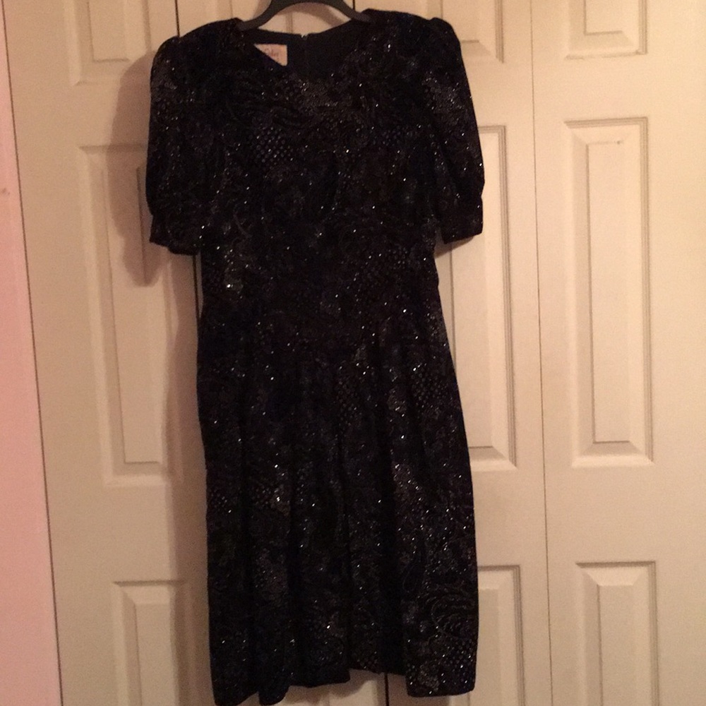 Vintage Pellini Glitter and Velvet Feel Dress